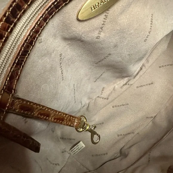 Brahmin Asher Tote & Card Wallet in Pecan Melbourne - Picture 7 of 15